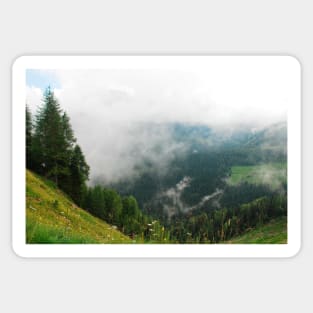 Low Cloud Over Carnic Alps Near Sauris Sticker